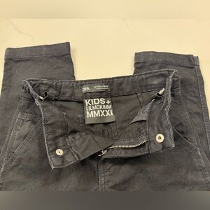 Zara Kids + Lil McKimm MMXI carpenter style black denim pants in size xxs
